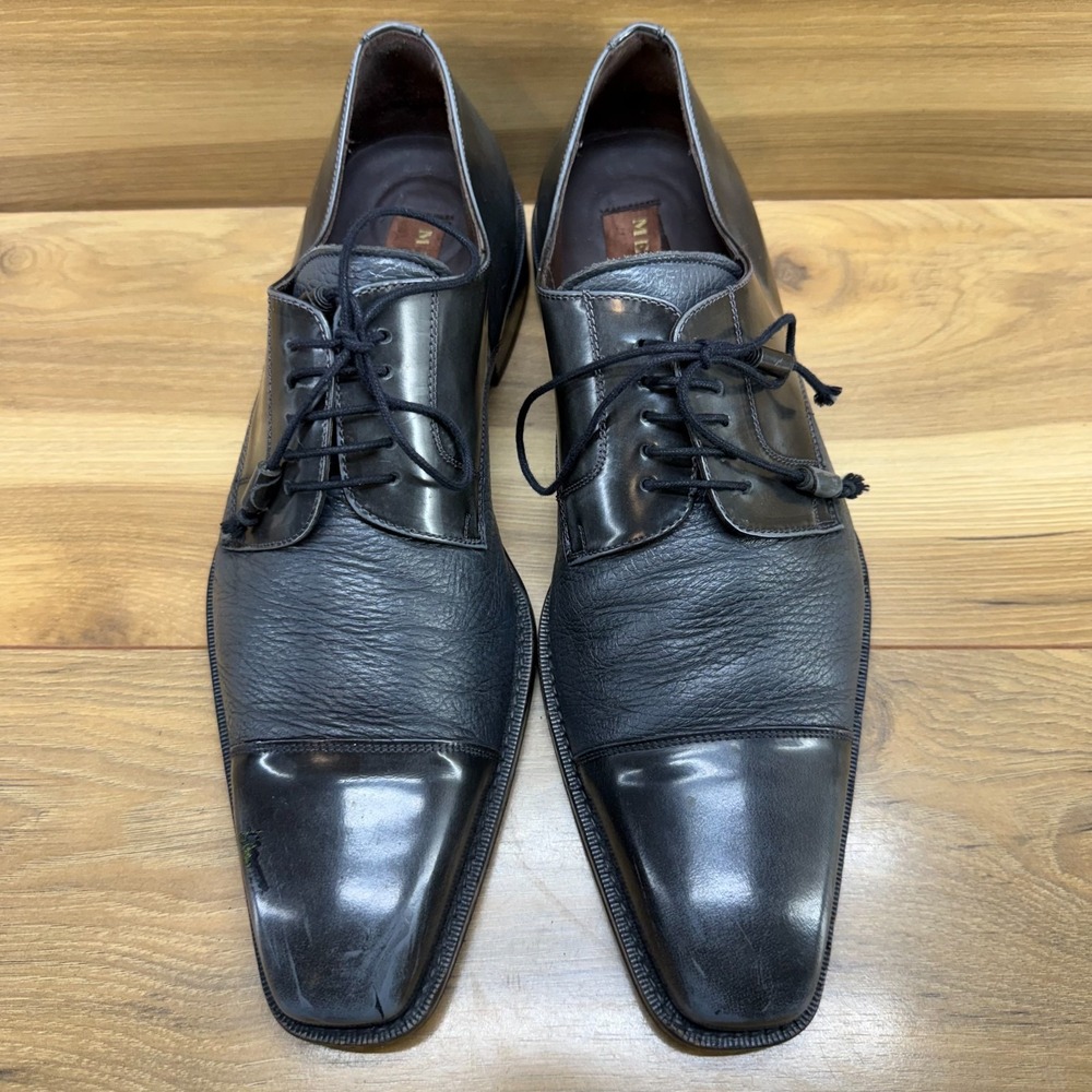 MEZLAN Cap Toe Dress Oxford Mens 11 M Square Toe Formal Business Italian Luxury